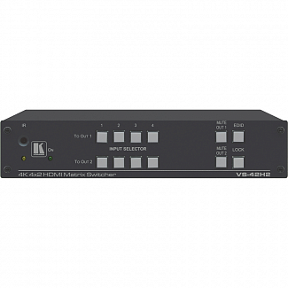 Матричный коммутатор 4х2 HDMI 4K/60 (4:4:4) с HDCP 1.4/2.2, HDR и EDID/ 4x2 4K HDR HDMI HDCP 2.2 Matrix Switcher