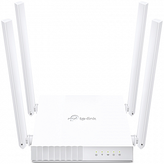 Маршрутизатор/ AC750 Wireless Dual Band Router, 433 at 5 GHz +300 Mbps at 2.4 GHz, 802.11ac/a/b/g/n, 1 port WAN 10/100 Mbps + 4 ports LAN 10/100 Mbps, 3 fixed antennas, L2TP Russia/PPTP Russia/PPPoE Russia support, IGMP Snooping/Proxy, Bridge and 802.1Q T