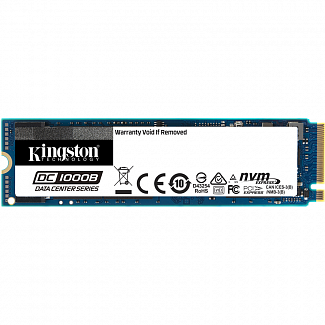 Твердотельный накопитель/ Kingston SSD DC1000B, 480GB, M.2 22x80mm, NVMe, PCIe 3.0 x4, 3D TLC, R/W 3200/565MB/s, IOPs 205 000/20 000, TBW 475, DWPD 0.5 (5 лет)