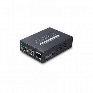 GT-1205A медиа конвертер/ 1-Port 10/100/1000Base-T - 2-Port Gigabit SFP Switch/Redundant Media Converter