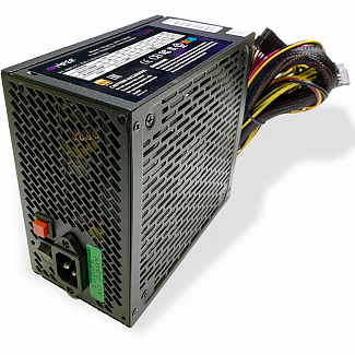 блок питания для ПК 750 Ватт/ PSU HIPER HPB-750RGB (ATX 2.31, 750W, ActivePFC, RGB 140mm fan, Black) 85+, BOX