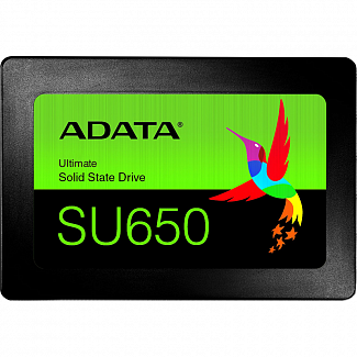 Твердотельный накопитель/ ADATA SSD Ultimate SU650, 512GB, 2.5" 7mm, SATA3, 3D TLC, R/W 520/450MB/s, IOPs 40 000/75 000, TBW 280, DWPD 0.5 (3 года)
