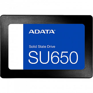 Твердотельный накопитель/ ADATA SSD Ultimate SU650, 2000GB, 2.5" 7mm, SATA3, 3D TLC,R/W 520/450MB/s, IOPs 40 000/65 000, TBW 1120, DWPD 1 (3 года)