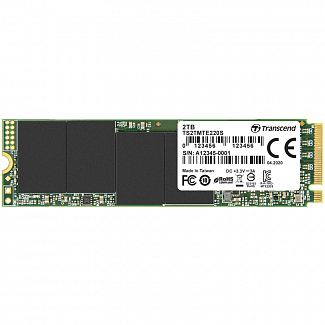 Твердотельный накопитель/ Transcend SSD MTE220S, 2048GB, M.2(22x80mm), NVMe 1.3, PCIe 3.0 x4, 3D TLC, R/W 3500/2900MB/s, IOPs 340 000/360 000, DRAM buffer 1024MB, TBW 4400, DWPD 1.2 (5 лет)