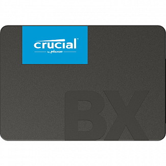 Crucial SSD BX500, 500GB, 2.5" 7mm, SATA3, 3D TLC, R/W 550/500MB/s, IOPs 95 000/61 000, TBW 120, DWPD 0.2 (12 мес.)