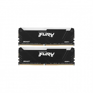 Память оперативная/ Kingston 64GB 3600MT/s DDR4 CL18 DIMM (Kit of 2) FURY Beast RGB