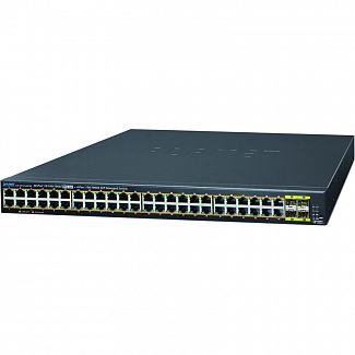 коммутатор/ PLANET IPv6/IPv4, 48-Port Managed 802.3at POE+ Gigabit Ethernet Switch + 4-Port 100/1000X SFP (440W)