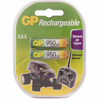 Перезаряжаемые аккумуляторы GP 95AAAHC AAA, емкость 950 мАч - 2 шт. в клемшеле