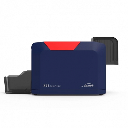 Принтер пластиковых карт Seaory S21: 300dpi, термосублимационная односторонняя печать, 3-20сек/карта, USB,  Ethernet, RS232 Вид 2
