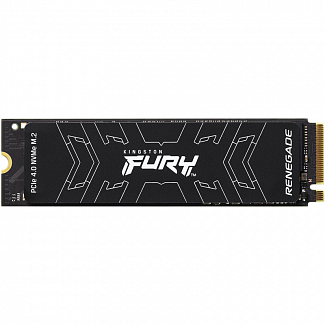 Твердотельный накопитель/ Kingston SSD Fury Renegade, 500GB, M.2(22x80mm), NVMe, PCIe 4.0 x4, 3D TLC, R/W 7300/3900MB/s, IOPs 450 000/900 000, DRAM buffer 512MB, TBW 500, DWPD 0.55 (5 лет)
