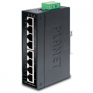 коммутатор/ PLANET IP30 Slim type 8-Port Industrial Gigabit Ethernet Switch (-40 to 75 degree C)