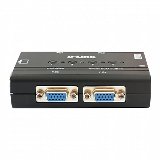 Коммутатор/ DKVM-4K,DKVM-4K/B 4-port KVM Switch, VGA+PS/2 ports