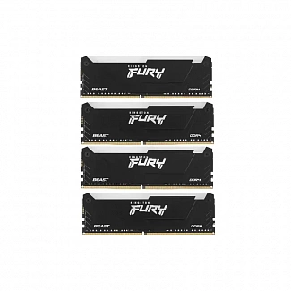 Память оперативная/ Kingston 64GB 3600MT/s DDR4 CL18 DIMM (Kit of 4) FURY Beast RGB