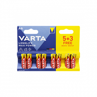 Батарейка Varta LONGLIFE MAX POWER (MAX TECH) LR6 AA BL8 Alkaline 1.5V (4706) (8/160)