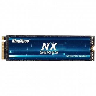 Твердотельный накопитель/ Kingspec SSD NX-1TB 2280, 1024GB, M.2(22x80mm), NVMe, PCIe 3.0 x4, 3D TLC, R/W 3400/3100MB/s, IOPs 380 000/320 000, TBW 1000, DWPD 0.89 (3 года)