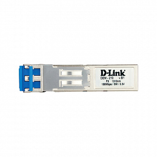 Трансивер/ DEM-210/B1A SFP Transceiver, 100Base-LX, Duplex LC, Single-mode, 1310nm, 15KM