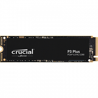 Crucial SSD P3 Plus, 2000GB, M.2(22x80mm), NVMe, PCIe 3.0 x4, QLC, R/W 5000/4200MB/s, IOPs н.д./н.д., TBW 440, DWPD 0.1 (12 мес.)