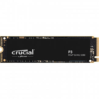 Crucial SSD P3, 1000GB, M.2(22x80mm), NVMe, PCIe 3.0 x4, QLC, R/W 3500/3000MB/s, IOPs н.д./н.д., TBW 220, DWPD 0.1 (12 мес.)