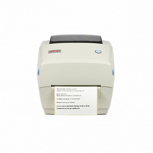 Принтер этикеток АТОЛ ТТ41, 41429, (203dpi  термотрансферная печать  USB  ширина печати 108 мм  скорость 102 мм/с) Вид 2