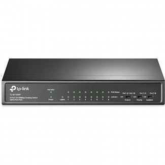 Коммутатор/ 9-port 10/100Mbps unmanaged switch with 8 PoE+ ports, compliant with 802.3af/at PoE