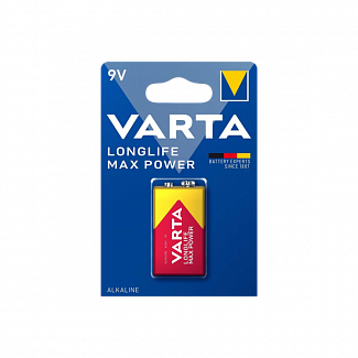 Батарейка Varta LONGLIFE MAX POWER (MAX TECH) Крона 6LR61 BL1 Alkaline 9V (4722) (1/10/50)