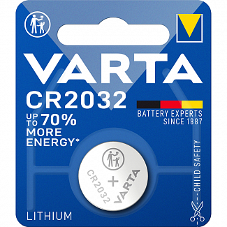 Батарейка Varta ELECTRONICS CR2032 BL1 Lithium 3V (6032) (1/10/100) (1 шт.)