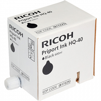 Чернила для дупликатора тип HQ40 черные (5 картриджей*600мл)/ RICOH PRIPORT BLACK INK HQ40( 5 картриджей*600мл)