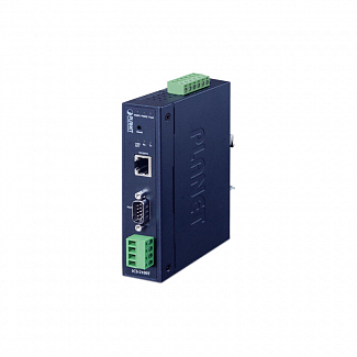 конвертер/ PLANET ICS-2100T IP30 Industrial 1-Port RS232/RS422/RS485 Serial Device Server (1 x 10/100BASE-TX, -40~75 degrees C, dual 9~48V DC, Web, Telnet and SNMP management )