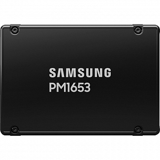 Твердотельный накопитель/ Samsung SSD PM1653, 960GB, 2.5" 15mm, SAS 24Gb/s, 3D TLC, R/W 4200/up 3800MB/s, IOPs 600 000/55 000, TBW 1752, DWPD 1 (12 мес.)