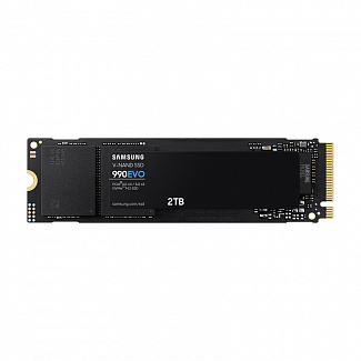 Твердотельные накопители/ Samsung SSD 990 EVO, 2000GB, M.2(22x80mm), NVMe 2.0, PCIe 4.0 x4, V-NAND TLC, R/W 5000/4200MB/s, IOPs 700 000/800 000, TBW 1200, DWPD 0.33 (12 мес.)