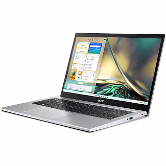 Ноутбук/ Acer Aspire3 A315-59-39S9 15.6"(1920x1080 (матовый))/Intel Core i3 1215U(1.2Ghz)/8192Mb/256PCISSDGb/noDVD/Int:UMA/Cam/BT/WiFi/50WHr/war 1y/1.8kg/Silver/NoOS