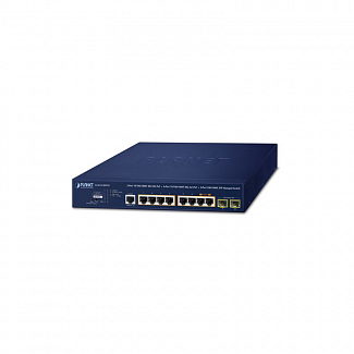 коммутатор/ PLANET GS-4210-8HP2S IPv6/IPv4,2-Port 10/100/1000T 802.3bt 95W PoE + 6-Port 10/100/1000T 802.3at PoE + 2-Port 100/1000X SFP Managed Switch(240W PoE Budget, 250m Extend mode, supports ERPS Ring, CloudViewer app, MQTT and cybersecurity features,