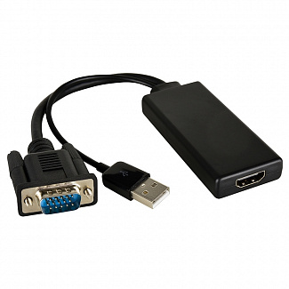 Переходник VGA вилка на HDMI розетка активный/ ADC-GM/HF [99-9698002]