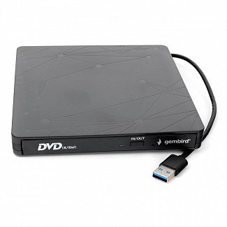 Внешний оптический привод/ USB 3.0 Gembird DVD-USB-03 пластик, черный