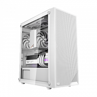 Корпус без блока питания/ PCCOOLER C3B310 WH, Mesh Mid Tower, White, TG, 0.4 SPCC, no fans mATX, mITX 160/340/170mm 1x2.5", 2x3.5", 5xPCI 2xUSB-A 2.0, 1xUSB-A 3.0 386x200x440mm