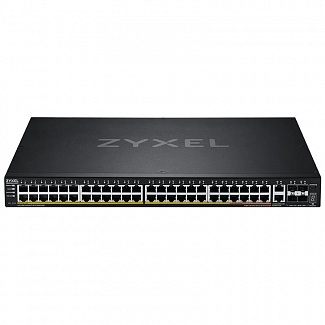 Коммутатор/ Zyxel XGS2220-54FP L3 Access switch, rack 19", 48xRJ-45: 1G PoE+ (8 of them PoE++), 2xRJ-45: 1/2.5/5/10G PoE++, 4xSFP+, 960W PoE budget, standalone/cloud management