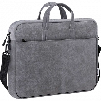 Defender Сумка для ноутбука Solid 15.6" PU кожа, серый, карман