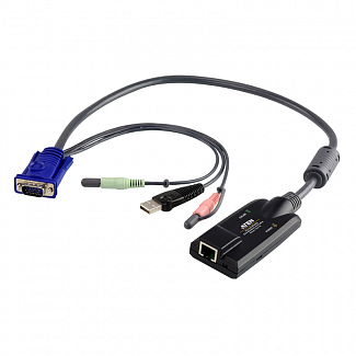 Модуль удлинителя, SVGA+KBD+MOUSE USB 2.0+AUDIO, 50 метр., для подкл. комплекта перключат. KN2124v/KN2140v/KN4124v/KN4140v, макс.разреш. 1600х1200, RJ45+HD-DB15+USB A-тип+2xMINI JACK, Female+4xMale, без Б.П.,(Virtual Media DDC2B)/ USB Virtual Media w/audi