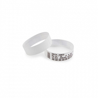 Этикетки в виде браслета полипропилен 25х279мм белый/ Wristband, 25mm*279mm, 200pcs/Roll, Adult - White